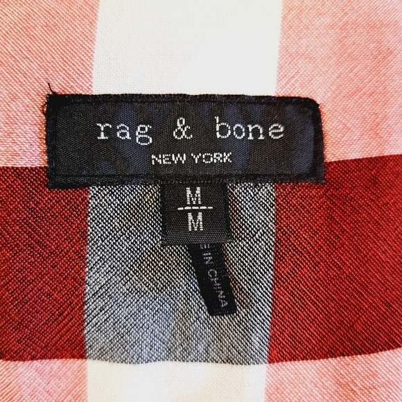 Rag & Bone Camille Plaid Faux Wrap Casual Blouee Size Medium‎ - Picture 6 of 8
